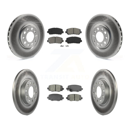 [Avant + Arrière] Kit de disque (revêtu) et plaquette (semi-métallique) de frein pour 2015-2017 Chrysler 200 avec 305mm Diameter Rotor KGS-101707