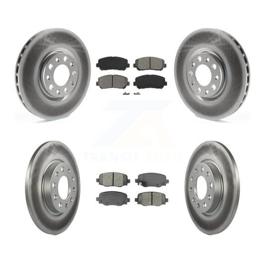 [Avant + Arrière] Kit de disque (revêtu) et plaquette (semi-métallique) de frein pour 2015-2017 Chrysler 200 avec 305mm Diameter Rotor KGS-101707