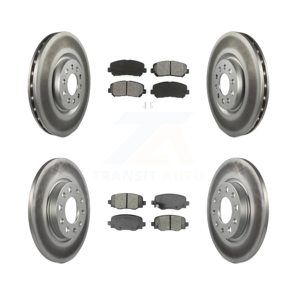 [Avant + Arrière] Kit de disque (revêtu) et plaquette (semi-métallique) de frein pour Jeep Cherokee Chrysler 200 KGS-101709