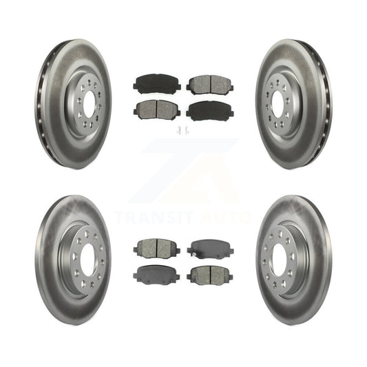 [Avant + Arrière] Kit de disque (revêtu) et plaquette (semi-métallique) de frein pour Jeep Cherokee Chrysler 200 KGS-101709