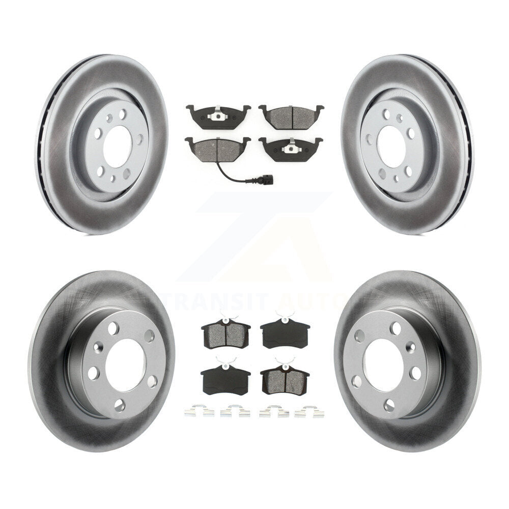 [Avant + Arrière] Kit de disque (revêtu) et plaquette (semi-métallique) de frein pour 2007-2010 Volkswagen Beetle avec 280mm Diameter Rotor KGS-101710