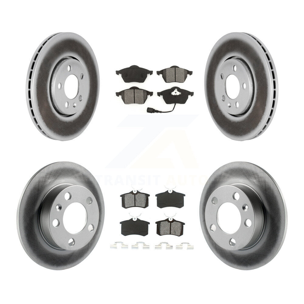 [Avant + Arrière] Kit de disque (revêtu) et plaquette (semi-métallique) de frein pour 2007-2010 Volkswagen Beetle avec 288mm Diameter Rotor KGS-101711