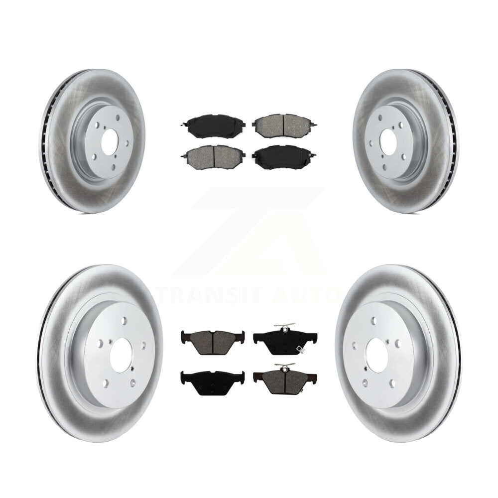 [Avant + Arrière] Kit de disque (revêtu) et plaquette (semi-métallique) de frein pour Subaru Outback Legacy WRX KGS-101713