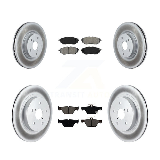 [Avant + Arrière] Kit de disque (revêtu) et plaquette (semi-métallique) de frein pour Subaru Outback Legacy WRX KGS-101713