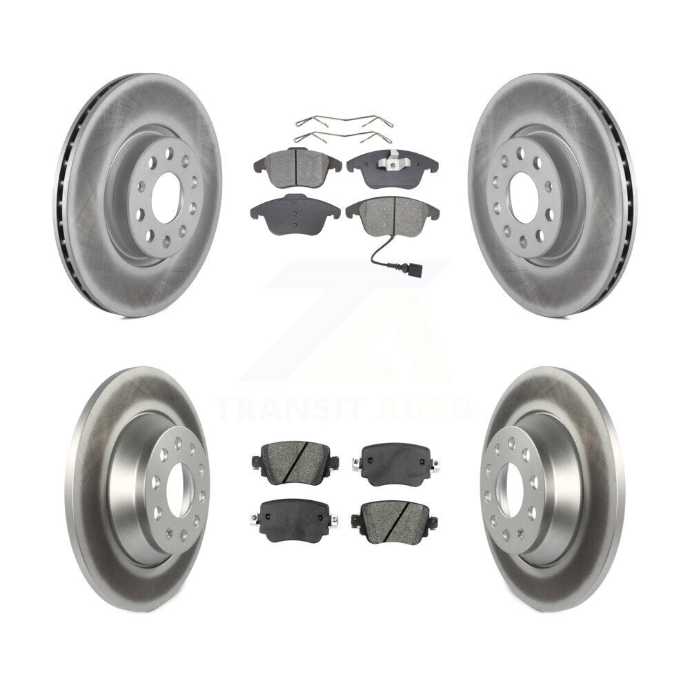 [Avant + Arrière] Kit de disque (revêtu) et plaquette (semi-métallique) de frein pour 2016-2018 Audi Q3 Quattro KGS-101715