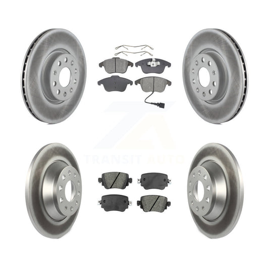[Avant + Arrière] Kit de disque (revêtu) et plaquette (semi-métallique) de frein pour 2016-2018 Audi Q3 Quattro KGS-101715