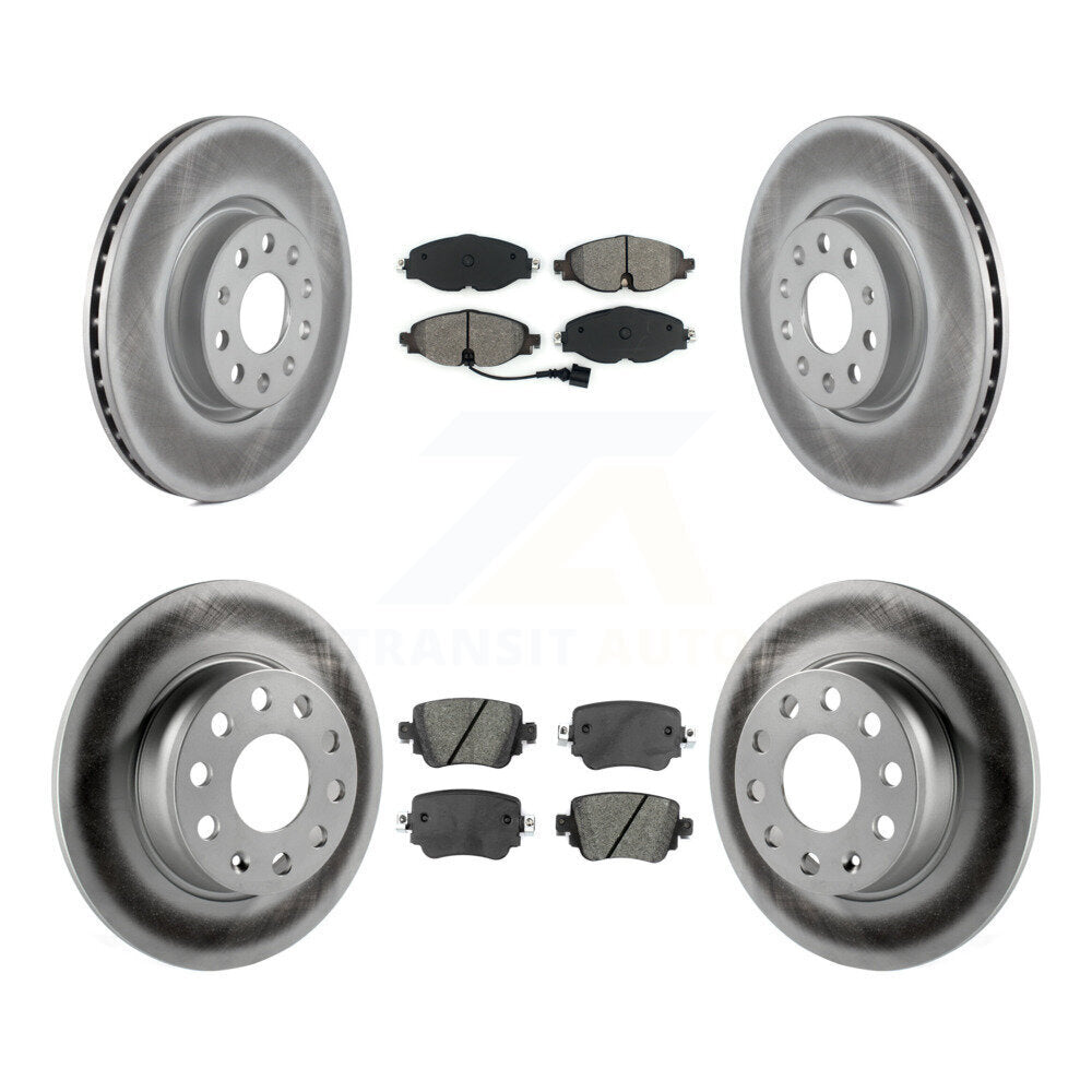 [Avant + Arrière] Kit de disque (revêtu) et plaquette (semi-métallique) de frein pour Volkswagen GTI Golf Alltrack Passat KGS-101717
