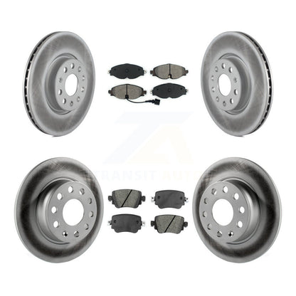 [Avant + Arrière] Kit de disque (revêtu) et plaquette (semi-métallique) de frein pour Volkswagen GTI Golf Alltrack Passat KGS-101717