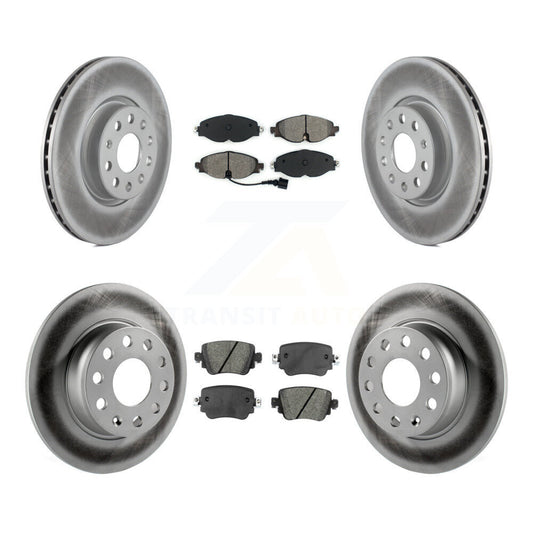 [Avant + Arrière] Kit de disque (revêtu) et plaquette (semi-métallique) de frein pour Volkswagen GTI Golf Alltrack Passat KGS-101717