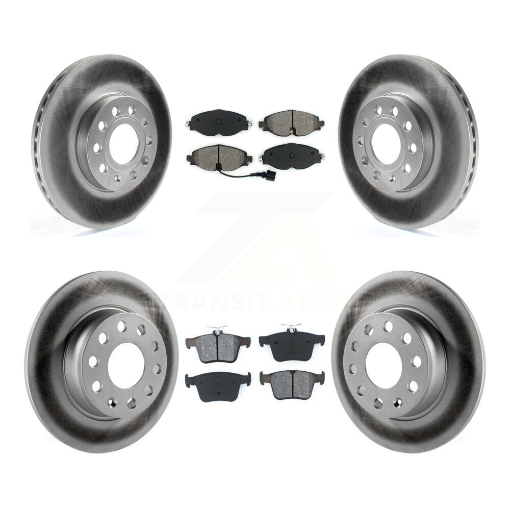 [Avant + Arrière] Kit de disque (revêtu) et plaquette (semi-métallique) de frein pour Audi A3 Quattro Volkswagen e-Golf Taos KGS-101719