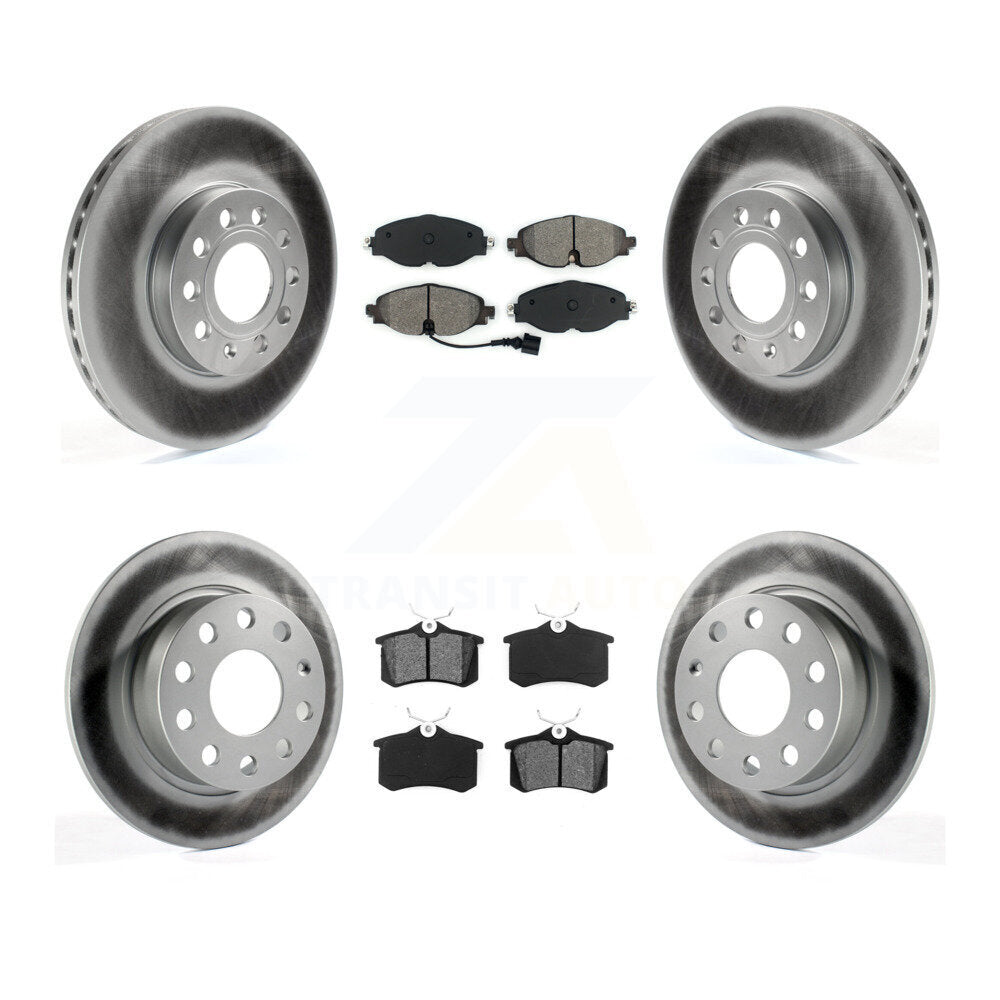 [Avant + Arrière] Kit de disque (revêtu) et plaquette (semi-métallique) de frein pour 2015 Volkswagen Golf SportWagen TDI SE SEL Highline Comfortline Trendline S KGS-101722