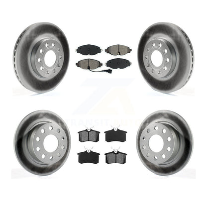 [Avant + Arrière] Kit de disque (revêtu) et plaquette (semi-métallique) de frein pour 2015 Volkswagen Golf SportWagen TDI SE SEL Highline Comfortline Trendline S KGS-101722
