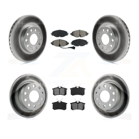 [Avant + Arrière] Kit de disque (revêtu) et plaquette (semi-métallique) de frein pour 2015 Volkswagen Golf SportWagen TDI SE SEL Highline Comfortline Trendline S KGS-101722