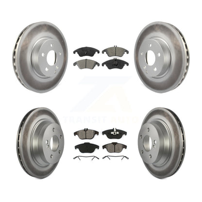 [Avant + Arrière] Kit de disque (revêtu) et plaquette (semi-métallique) de frein pour 2014 Mercedes-Benz E350 Convertible Coupe avec 322mm Diameter Rotor KGS-101726
