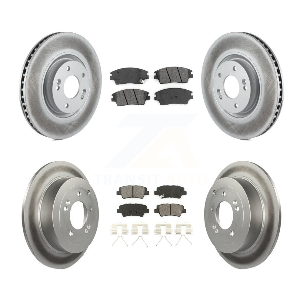 [Avant + Arrière] Kit de disque (revêtu) et plaquette (semi-métallique) de frein pour 2017-2021 Kia Sportage Turbocharged avec Manual Parking KGS-101729