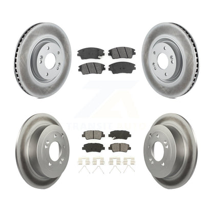 [Avant + Arrière] Kit de disque (revêtu) et plaquette (semi-métallique) de frein pour 2017-2021 Kia Sportage Turbocharged avec Manual Parking KGS-101729