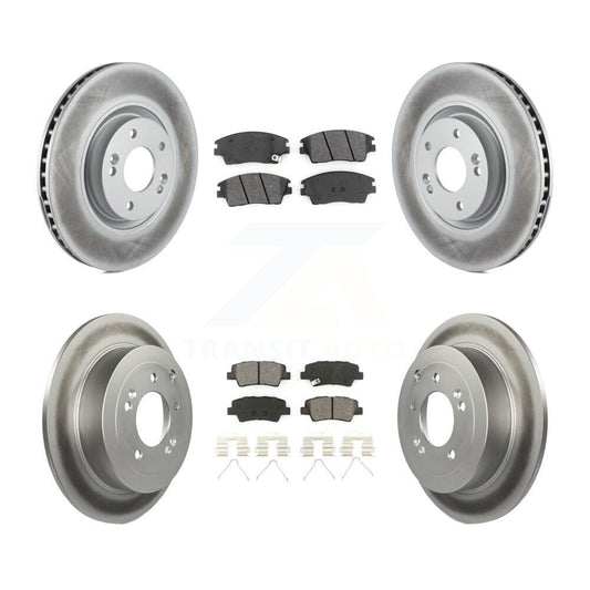 [Avant + Arrière] Kit de disque (revêtu) et plaquette (semi-métallique) de frein pour 2017-2021 Kia Sportage Turbocharged avec Manual Parking KGS-101729