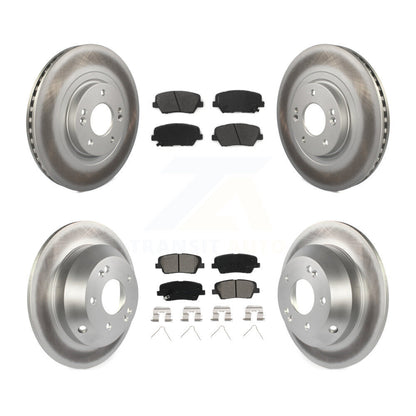[Avant + Arrière] Kit de disque (revêtu) et plaquette (semi-métallique) de frein pour Kia Sorento Hyundai Santa Fe Sport KGS-101730