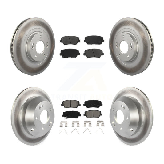 [Avant + Arrière] Kit de disque (revêtu) et plaquette (semi-métallique) de frein pour Kia Sorento Hyundai Santa Fe Sport KGS-101730