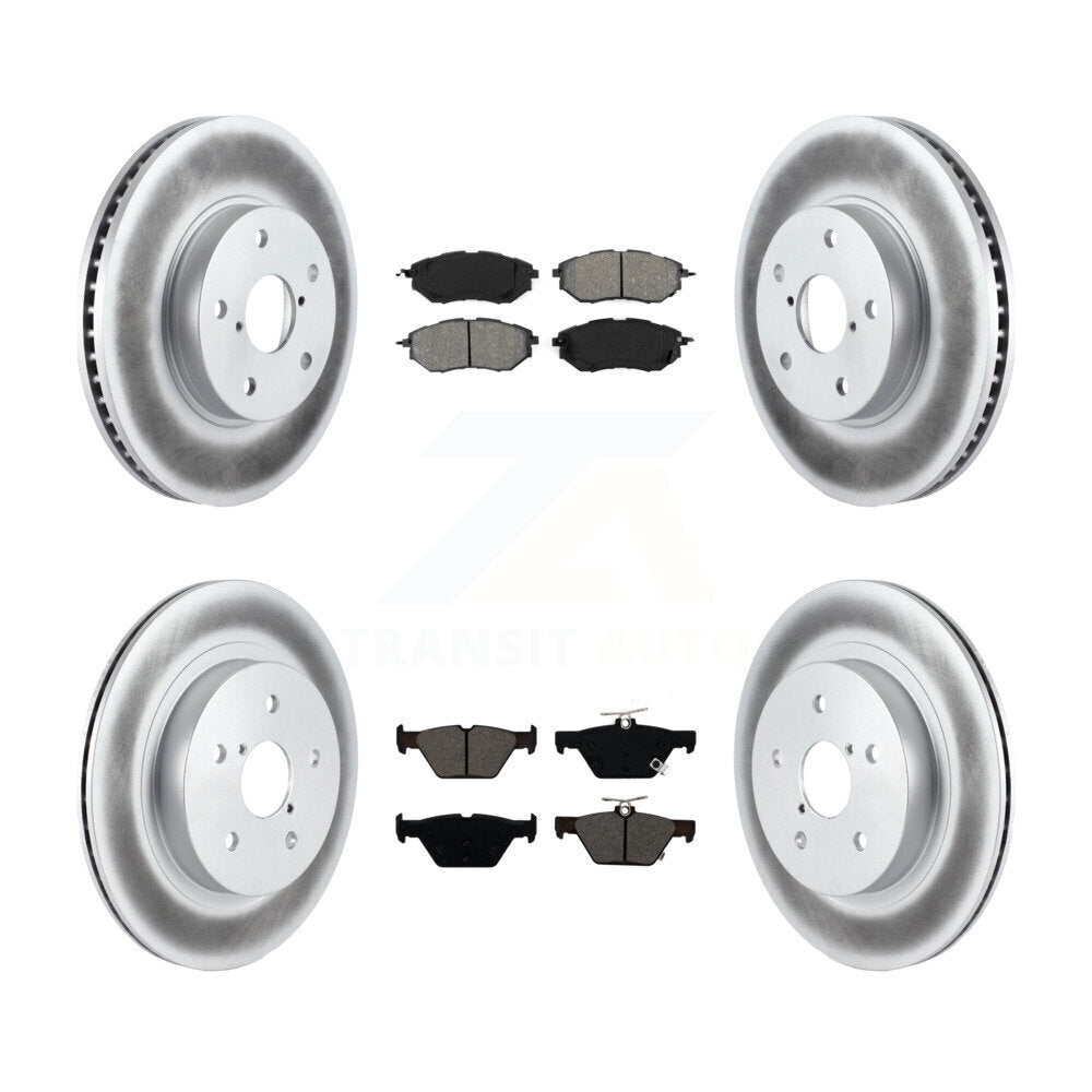 [Avant + Arrière] Kit de disque (revêtu) et plaquette (semi-métallique) de frein pour 2015 Subaru Legacy 2.5L KGS-101736