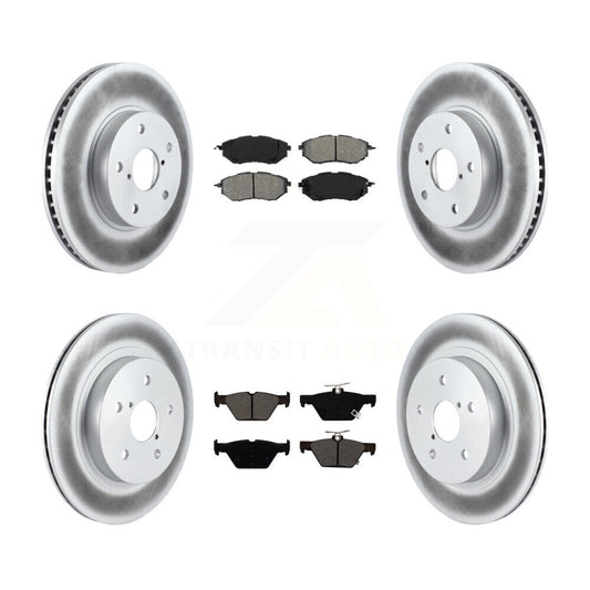 [Avant + Arrière] Kit de disque (revêtu) et plaquette (semi-métallique) de frein pour 2015 Subaru Legacy 2.5L KGS-101736