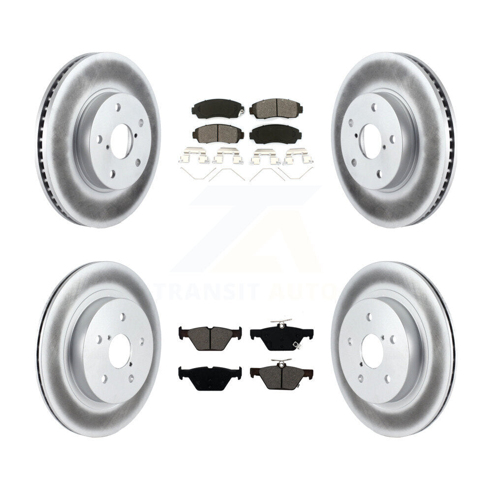 [Avant + Arrière] Kit de disque (revêtu) et plaquette (semi-métallique) de frein pour 2016-2019 Subaru Legacy 2.5L KGS-101737