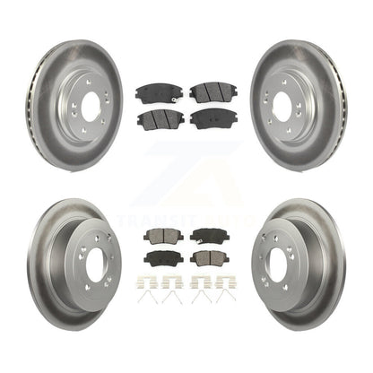 [Avant + Arrière] Kit de disque (revêtu) et plaquette (semi-métallique) de frein pour Hyundai Tucson Kia Sportage KGS-101738