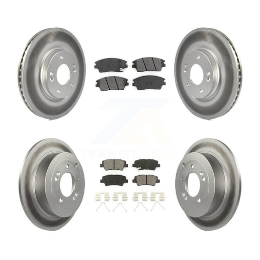 [Avant + Arrière] Kit de disque (revêtu) et plaquette (semi-métallique) de frein pour Hyundai Tucson Kia Sportage KGS-101738
