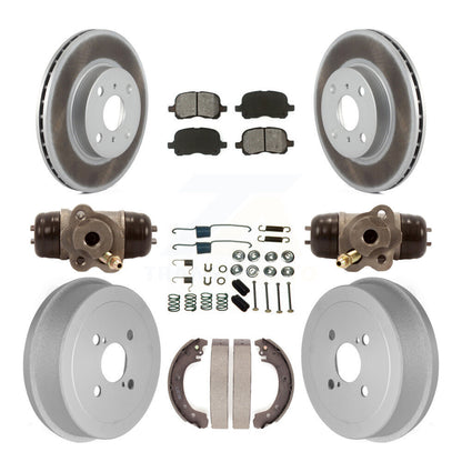 [Avant + Arrière] Kit de disque (revêtu) et plaquette (semi-métallique) de frein pour 2002 Toyota Corolla Non-ABS From 04 02 KGS-101741