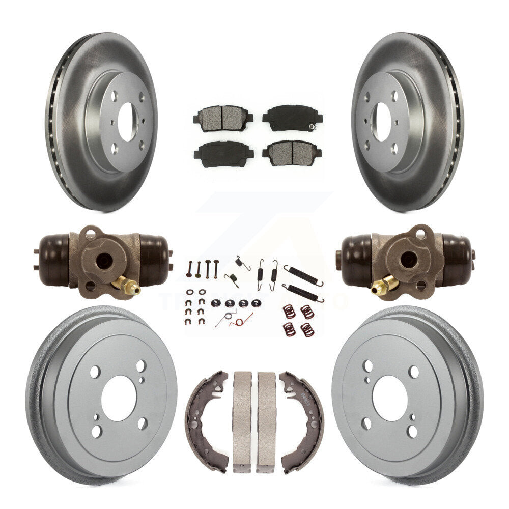 [Avant + Arrière] Kit de disque (revêtu) et plaquette (semi-métallique) de frein pour 2001-2005 Toyota Echo KGS-101743