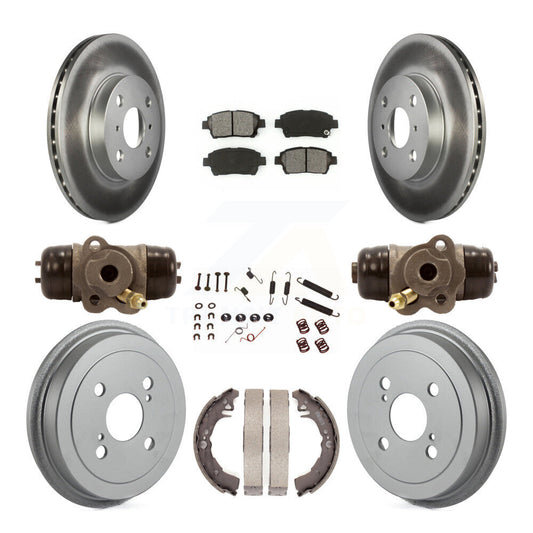[Avant + Arrière] Kit de disque (revêtu) et plaquette (semi-métallique) de frein pour 2001-2005 Toyota Echo KGS-101743