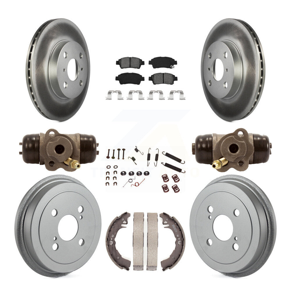 [Avant + Arrière] Kit de disque (revêtu) et plaquette (semi-métallique) de frein pour 2000 Toyota Echo From 08 00 KGS-101744