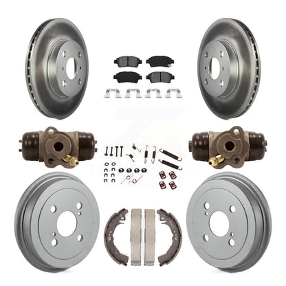 [Avant + Arrière] Kit de disque (revêtu) et plaquette (semi-métallique) de frein pour 2000 Toyota Echo From 08 00 KGS-101744