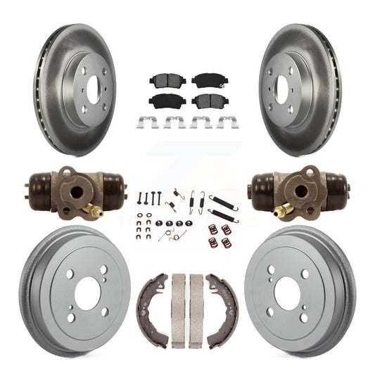 [Avant + Arrière] Kit de disque (revêtu) et plaquette (semi-métallique) de frein pour 2000 Toyota Echo From 08 00 KGS-101744