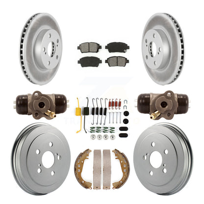 [Avant + Arrière] Kit de disque (revêtu) et plaquette (semi-métallique) de frein pour 2004-2007 Toyota Prius KGS-101746