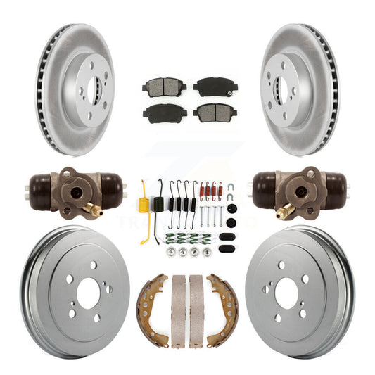 [Avant + Arrière] Kit de disque (revêtu) et plaquette (semi-métallique) de frein pour 2004-2007 Toyota Prius KGS-101746