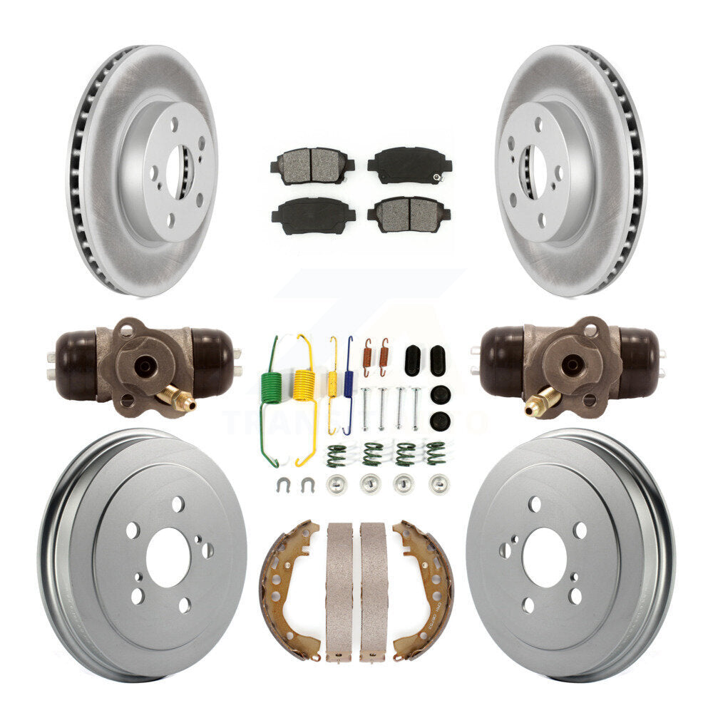 [Avant + Arrière] Kit de disque (revêtu) et plaquette (semi-métallique) de frein pour 2008 Toyota Prius KGS-101747