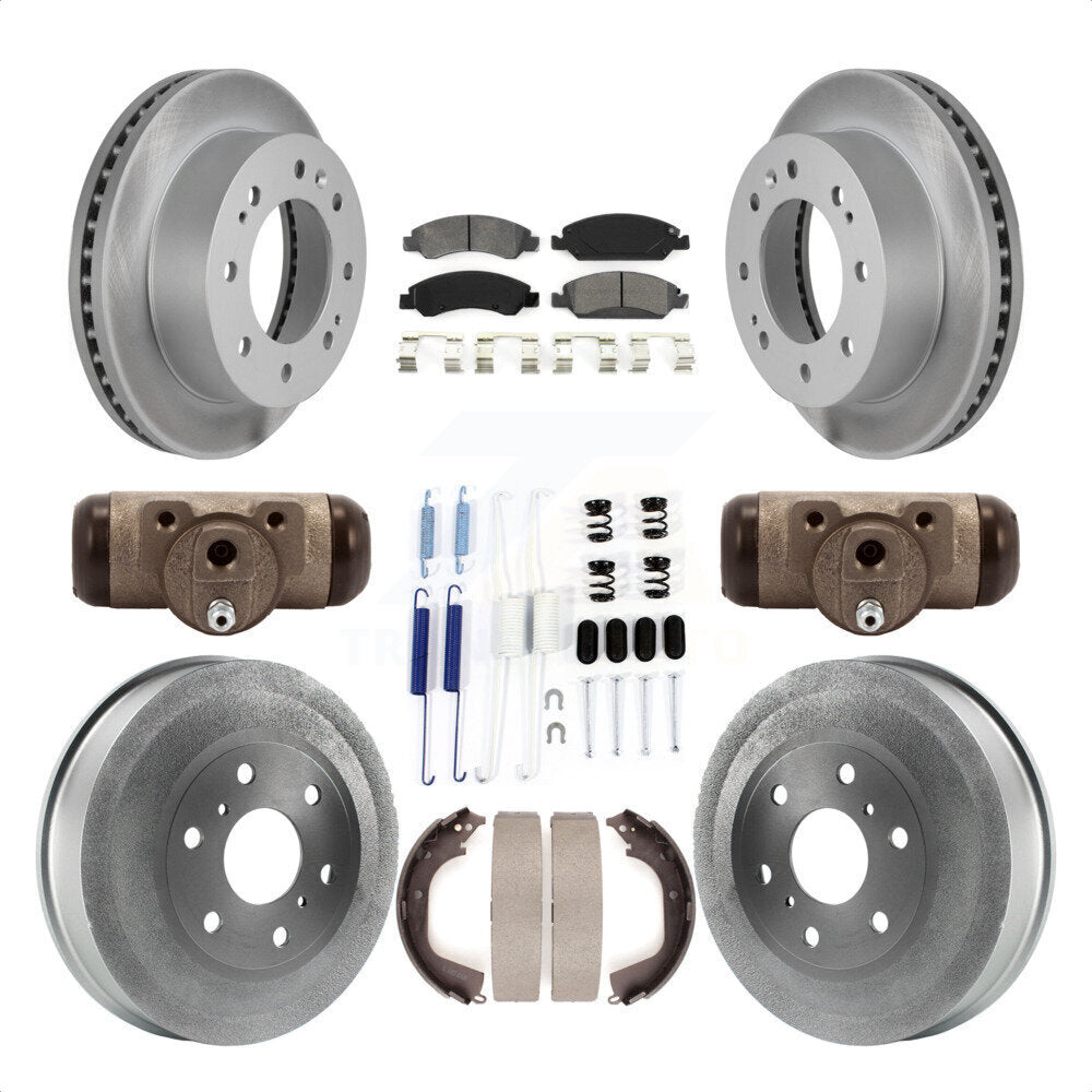 [Avant + Arrière] Kit de disque (revêtu) et plaquette (semi-métallique) de frein pour 2011 Chevrolet Silverado 1500 Hybrid avec 7000 Lb GVW KGS-101754 par Transit Auto