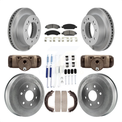 [Avant + Arrière] Kit de disque (revêtu) et plaquette (semi-métallique) de frein pour 2011 Chevrolet Silverado 1500 Hybrid avec 7000 Lb GVW KGS-101754 par Transit Auto