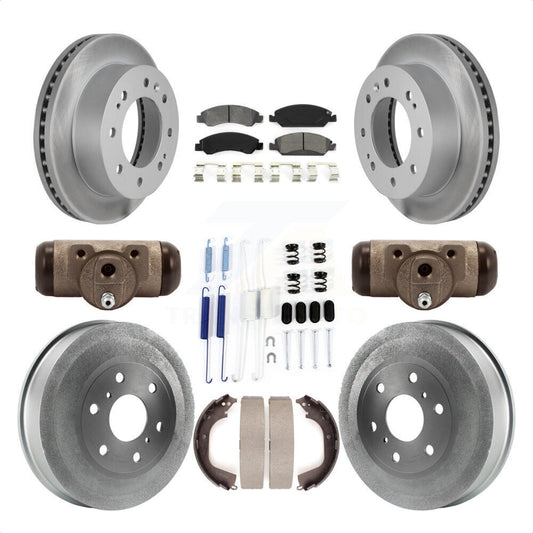 [Avant + Arrière] Kit de disque (revêtu) et plaquette (semi-métallique) de frein pour 2011 Chevrolet Silverado 1500 Hybrid avec 7000 Lb GVW KGS-101754 par Transit Auto