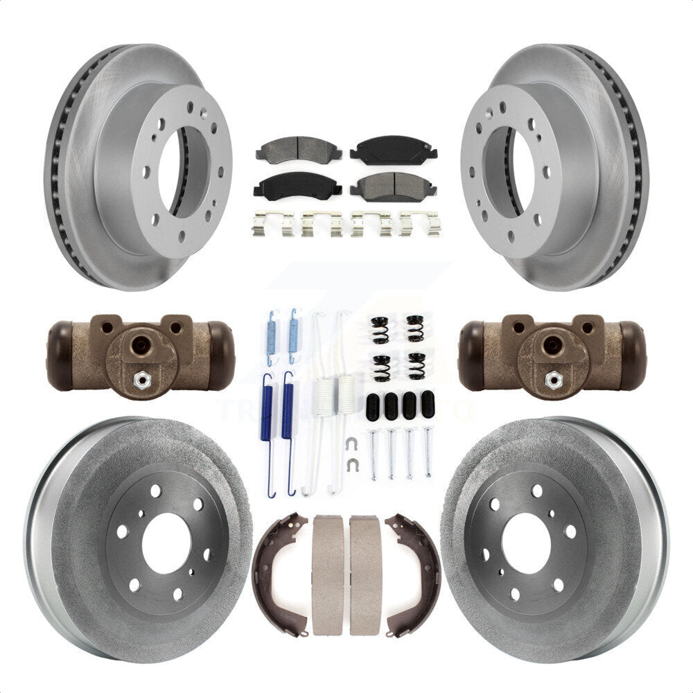[Avant + Arrière] Kit de disque (revêtu) et plaquette (semi-métallique) de frein pour 2011 Chevrolet Silverado 1500 Hybrid avec 6400 Lb GVW KGS-101755 par Transit Auto