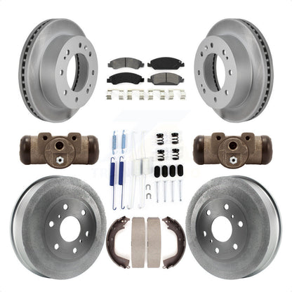 [Avant + Arrière] Kit de disque (revêtu) et plaquette (semi-métallique) de frein pour 2011 Chevrolet Silverado 1500 Hybrid avec 6400 Lb GVW KGS-101755 par Transit Auto