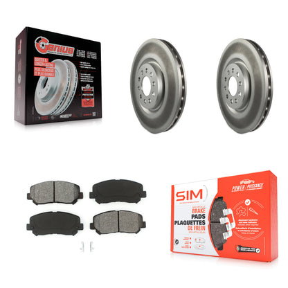 [Avant] Kit de disque (revêtu) et plaquette (semi-métallique) de frein pour Jeep Cherokee Chrysler 200 KGS-101765