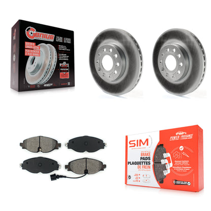[Avant] Kit de disque (revêtu) et plaquette (semi-métallique) de frein pour Volkswagen Jetta Audi Golf A3 SportWagen Quattro e-Golf Taos KGS-101767