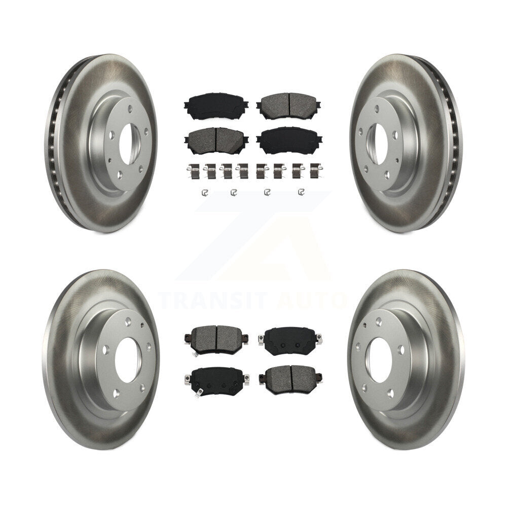 [Avant + Arrière] Kit de disque (revêtu) et plaquette (semi-métallique) de frein pour 2016-2018 Mazda 6 KGS-101772