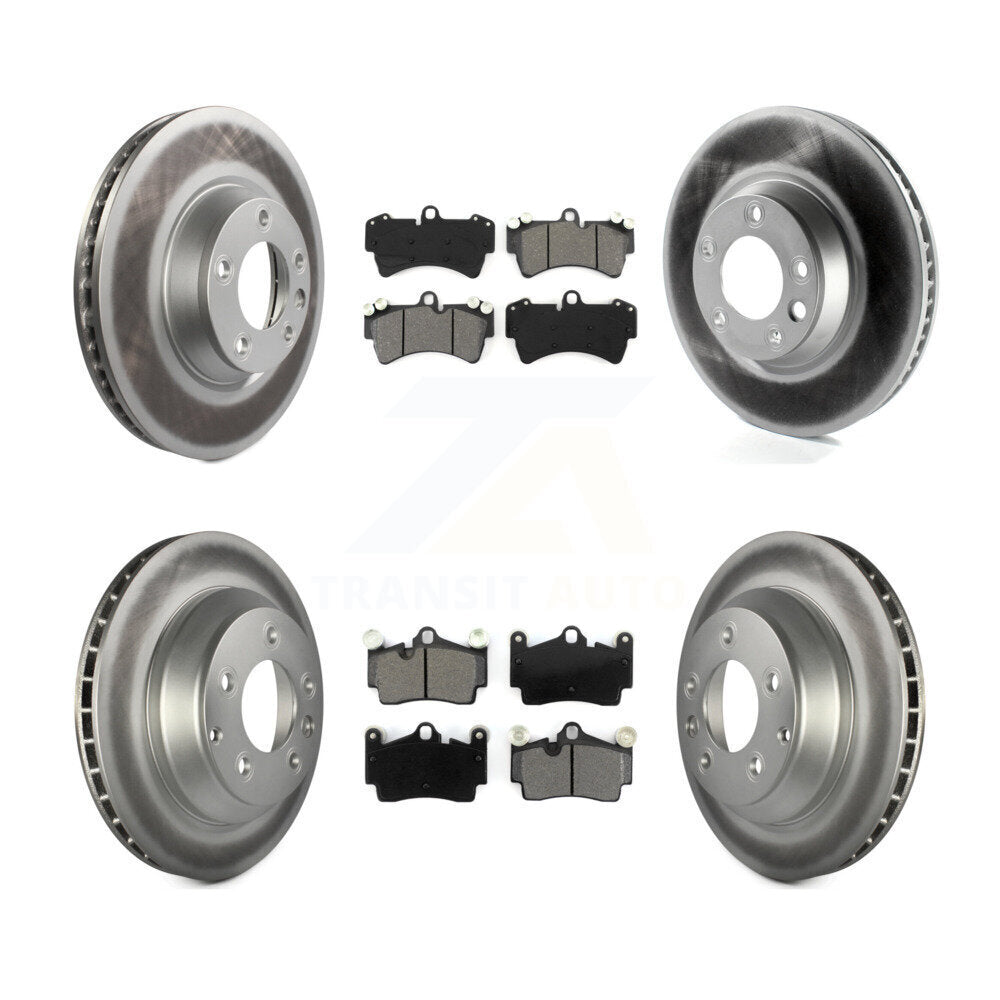 [Avant + Arrière] Kit de disque (revêtu) et plaquette (semi-métallique) de frein pour Audi Q7 Volkswagen Touareg KGS-101775