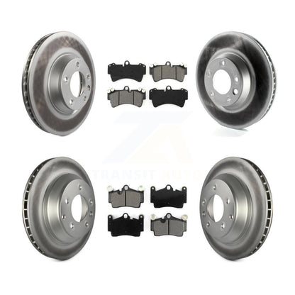 [Avant + Arrière] Kit de disque (revêtu) et plaquette (semi-métallique) de frein pour Audi Q7 Volkswagen Touareg KGS-101775