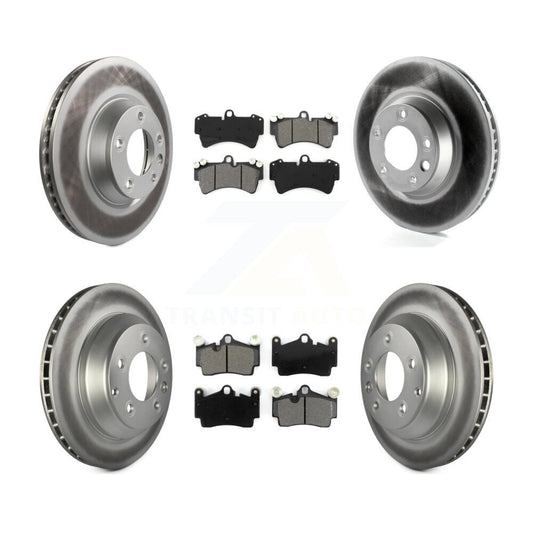 [Avant + Arrière] Kit de disque (revêtu) et plaquette (semi-métallique) de frein pour Audi Q7 Volkswagen Touareg KGS-101775