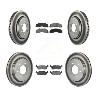 [Avant + Arrière] Kit de disque (revêtu) et plaquette (semi-métallique) de frein pour 2015-2017 Ford F-150 avec Electric Parking KGS-101777