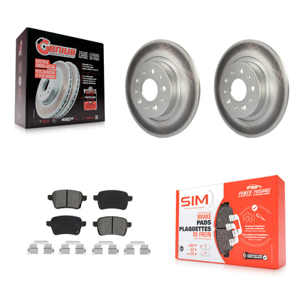 [Arrière] Kit de disque (revêtu) et plaquette (semi-métallique) de frein pour 2014-2020 Fiat 500L KGS-101780